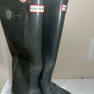 Hunter Dark Green Waterproof Boots